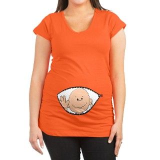Peeking Baby Boy Maternity T Shirt by hotmommatees