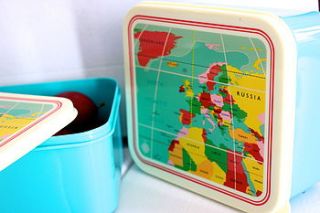 map of the world lunch box by the forest & co