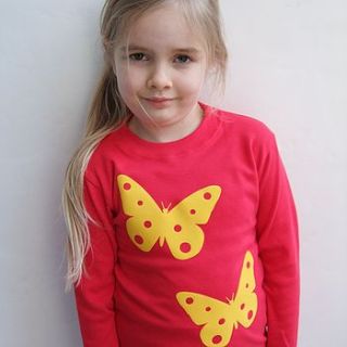 butterfly t shirt by littlechook personalised childrens clothing