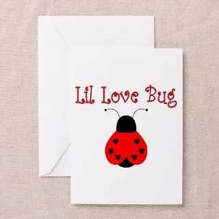 Cute Little Love Bug Heart Ladybug Greeting Cards by mydeas
