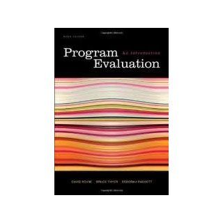 Program Evaluation An Introduction 5th (fifth) edition David Royse 0858100000501 Books