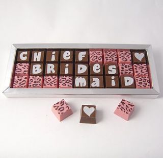 personalised chocolates in medium box by chocolate by cocoapod chocolate