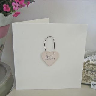 'special bridesmaid' handmade card by chapel cards