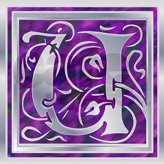 U Purple Garden Monogram Keychains by TheMonogramGolfShop