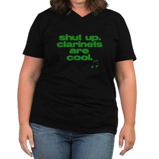 Clarinets are Cool. Womens Plus Size V Neck Dark by clarinetsarecoo