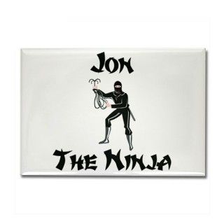 Jon   The Ninja Rectangle Magnet by snarkybabies