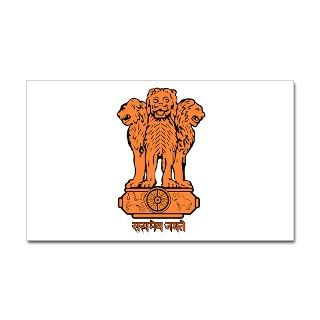 India Coat of Arms Rectangle Decal by flagsandcoats