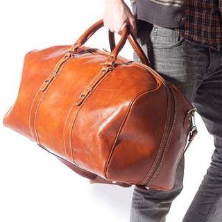 vincenzo italian large leather holdall by adventure avenue