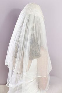 gwyneth lace trim silk wedding veil by lovebysusie