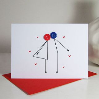 kissing couple card by mrs l cards