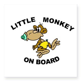 Little Monkey on Board Oval Sticker by Admin_CP9932169