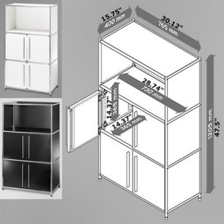 Infinita Corporation System4 Simpli 3 Compartment Bookcase