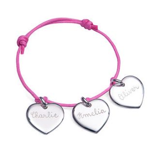 personalised heart charm bracelet by merci maman