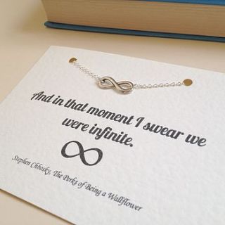 perks of being a wallflower infinity necklace by literary emporium