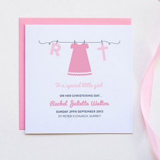 personalised christening card by thispaperbook