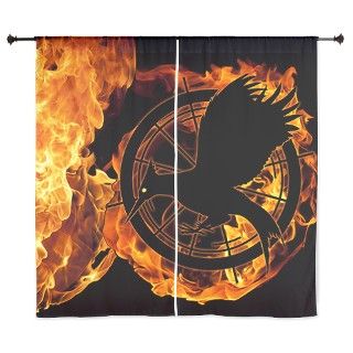 Catching Fire Mockingjay Curtains by movieandtvtees