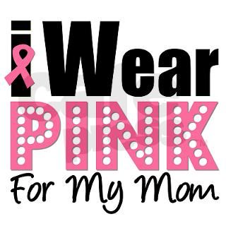 I Wear Pink For My Mom Round Sticker by hopeanddreams