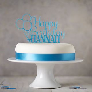 personalised birthday cake topper by sophia victoria joy
