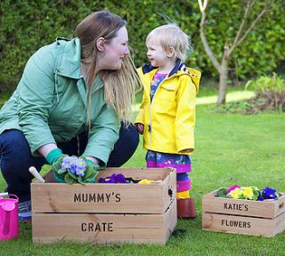 mummy and me personalised crates by plantabox