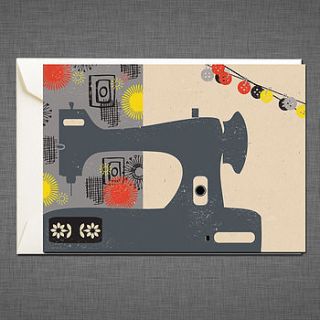 sewing machine greetings card by rocket 68