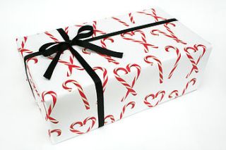 candy canes wrapping paper by lime lace