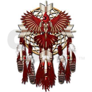 Native American Cardinal Mandala 84 Curtains by Admin_CP14613691