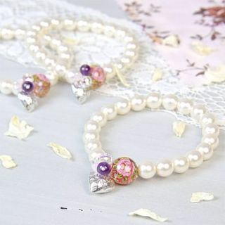 handmade dainty bridesmaid pearl bracelets by lisa angel