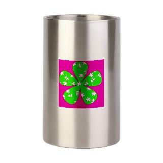 Pink Green Floral Pizzazz Des Bottle Wine Chiller by Admin_CP9012672