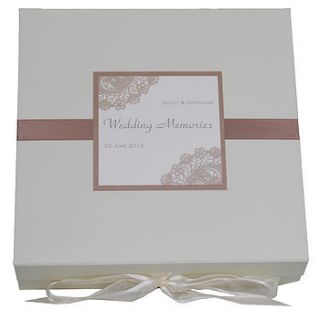 personalised victoria wedding memory box by dreams to reality design ltd