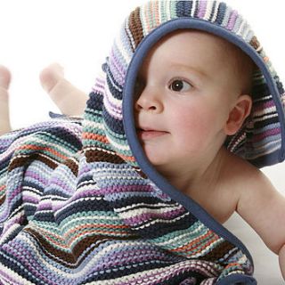 baby boys funky knitted blanket by award winning lilly + sid