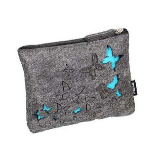 felt butterfly make up bag by beecycle