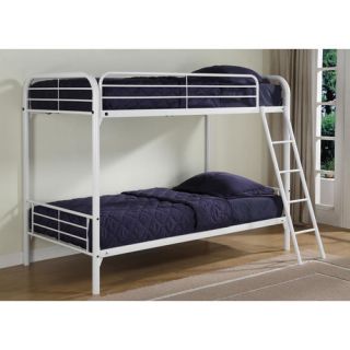 Home Loft Concept Sunrise Twin over Twin Bunk Bed with Built In Ladder