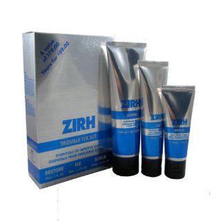 Zirh Essentials To Improve Skin By Zirh International For Men. Gift Set ( Restore Herbal Under Eye Cream 30 Ml / 1.0 Oz + Fix Belmish Control Gel 50 Ml/1.7 Oz + Scrub Aloe Facial Scrub 100 Ml / 3.4 Oz )  Skin Care Product Sets  Beauty