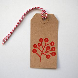 set of eight letterpress christmas gift tags by bobalong