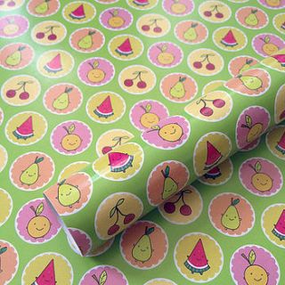 cutie fruity friends gift wrap set by asking for trouble