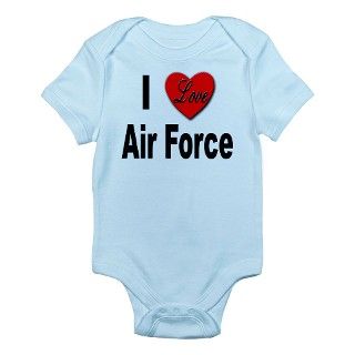 I Love Air Force Infant Creeper by stickem
