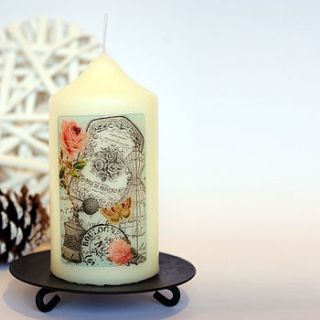 vintage french style candle rose de provence by light illuminate enjoy