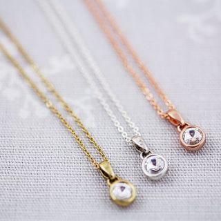tiny delicate gemstone necklace by j&s jewellery