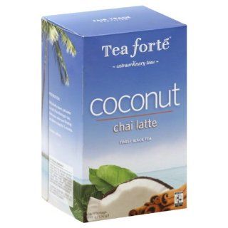 Tea Forté, Latte Chai Coconut, 16 Count  Black Teas  Grocery & Gourmet Food