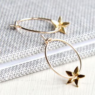 precious metal star hoop earrings by myhartbeading