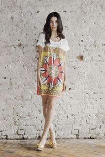 scarf and chain print t shirt dress by sugar + style