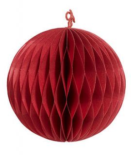 six red christmas bauble decorations by idea home co