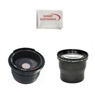 Sony Alpha NEX series Digital Camera 0.34X Wide Angle Fisheye / Macro Lens & 3.6X Telephoto Lens Package This Kit Includes 0.34X Wide Angle Fisheye Lens + 3.6x Telephoto Lens + Cleaning Cloth + More  Camera Lenses  Camera & Photo