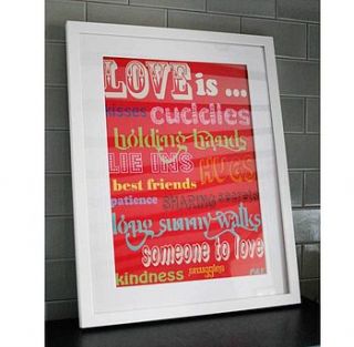 word art print   love words by pearl and earl