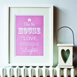 bless this house print by papercuts by cefuk
