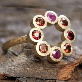 gold organic oval smokey quartz ring by embers semi precious and gemstone designs