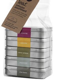 five infusion tin assortment by leaf