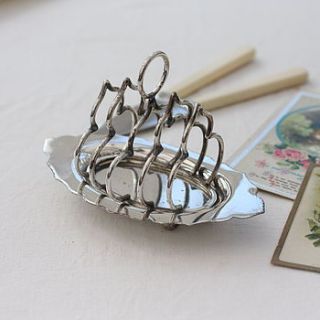 antique silver plate toast rack by magpie living