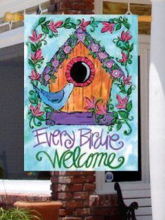 Every Birdie Welcome Large Flag  Outdoor Decorative Flags  Patio, Lawn & Garden