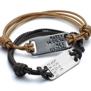 men's id plate bracelet by chambers & beau